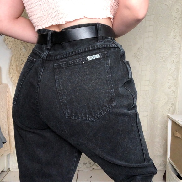 Vintage | black high waisted mom jeans - Picture 3 of 5